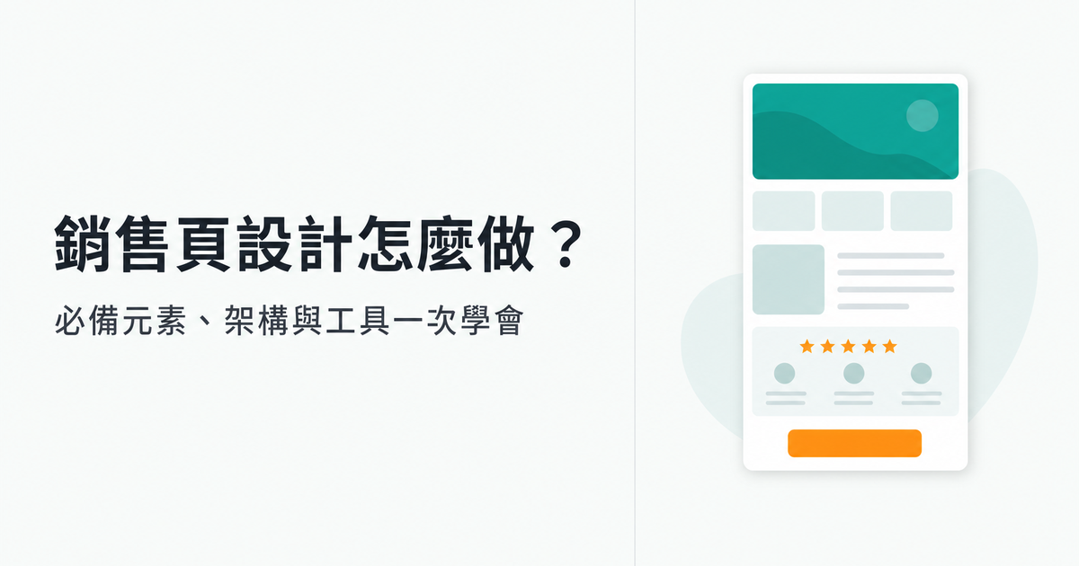 銷售頁設計怎麼做?必備元素、架構與工具一次學會