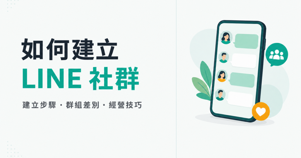 如何建立LINE社群教學:建立步驟、社群與群組差別與經營技巧